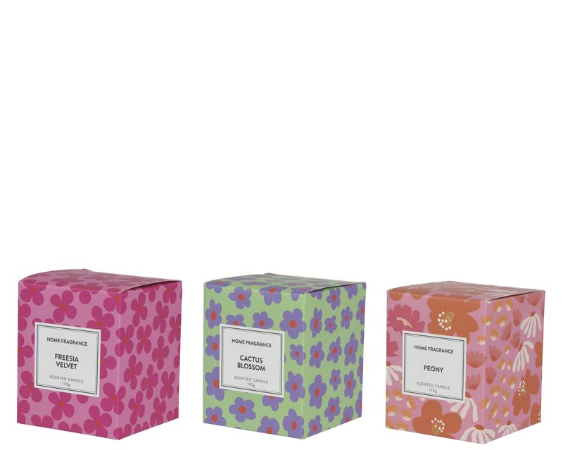 GLASS SCENTED CANDLE – FLORAL SCENTS