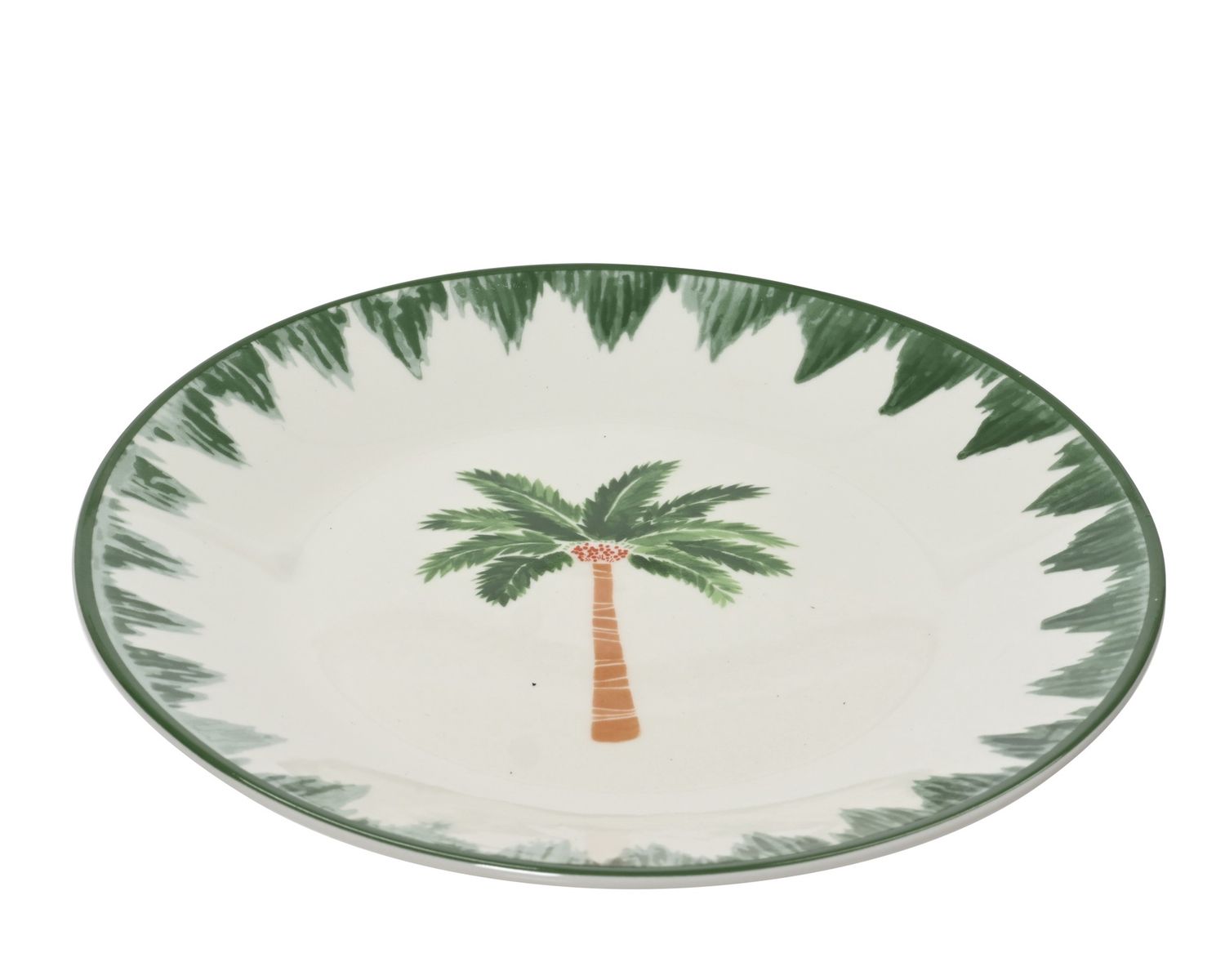 PORCELAIN BREAKFAST PLATE – PALM TREE DESIGN SMALL