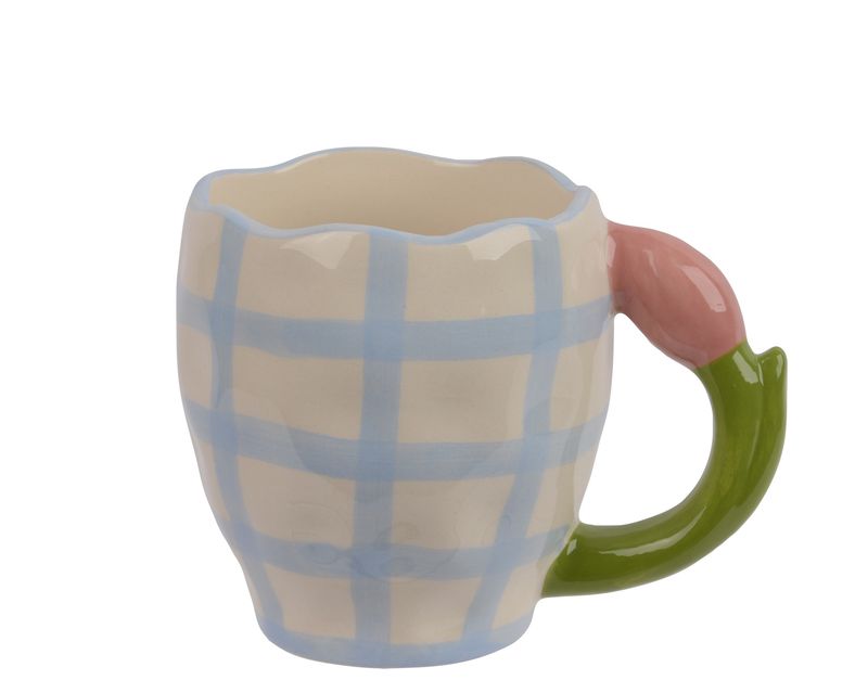 DOLOMITE MUG -BLUE CHECK DESIGN