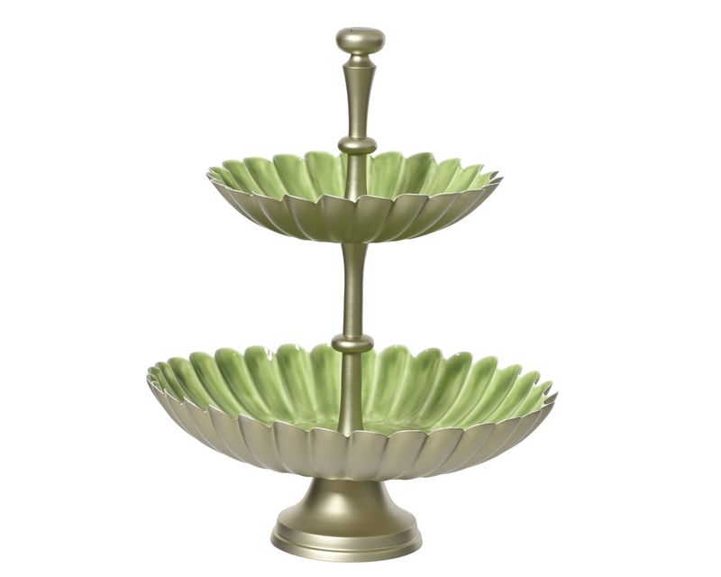IRON ETAGERE- GREEN