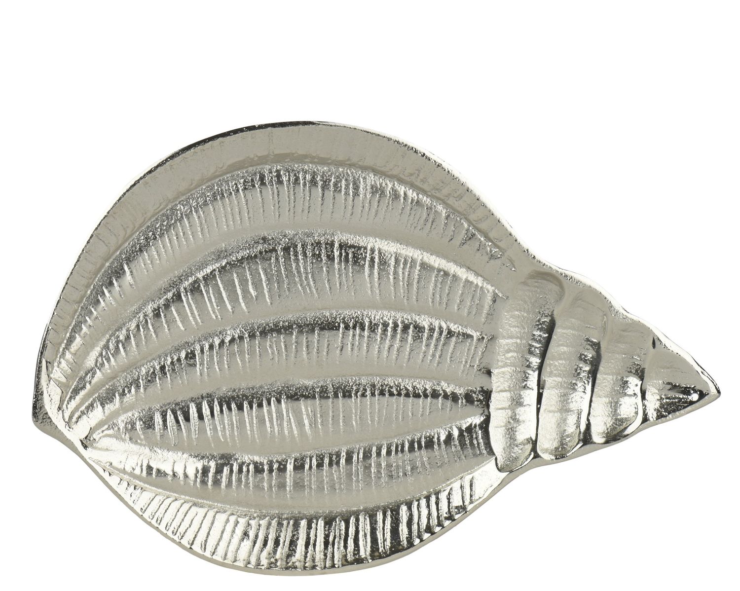 ALUMINIUM SEA SHELL PLATE -SILVER