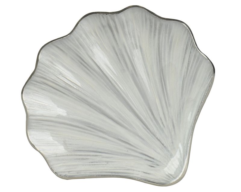 ALUMINIUM SCALLOP SHELL PLATE- SILVER