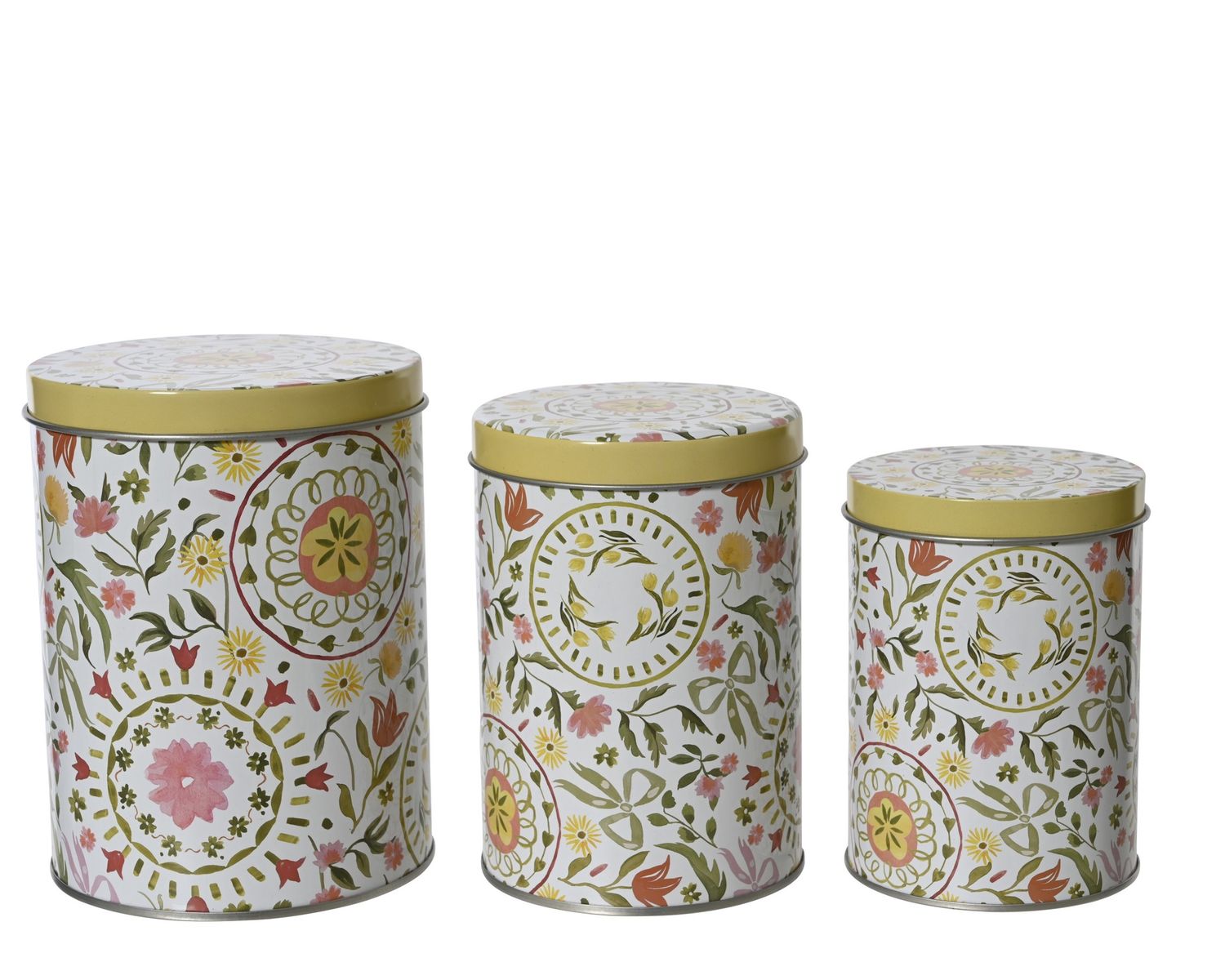 FLORAL STORAGE TIN- ROUND
