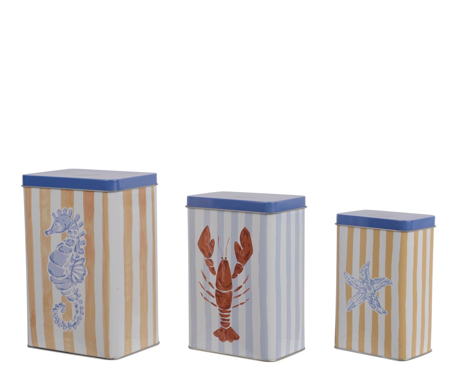 COASTAL DESIGN STORAGE TIN- RECTANGULAR
