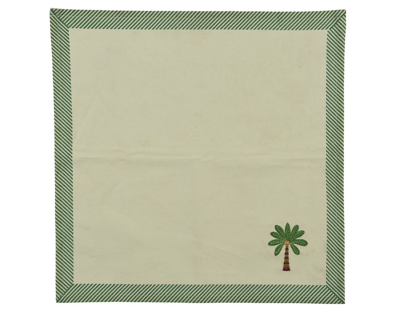 PALM TREE EMBROIDERED NAPKIN