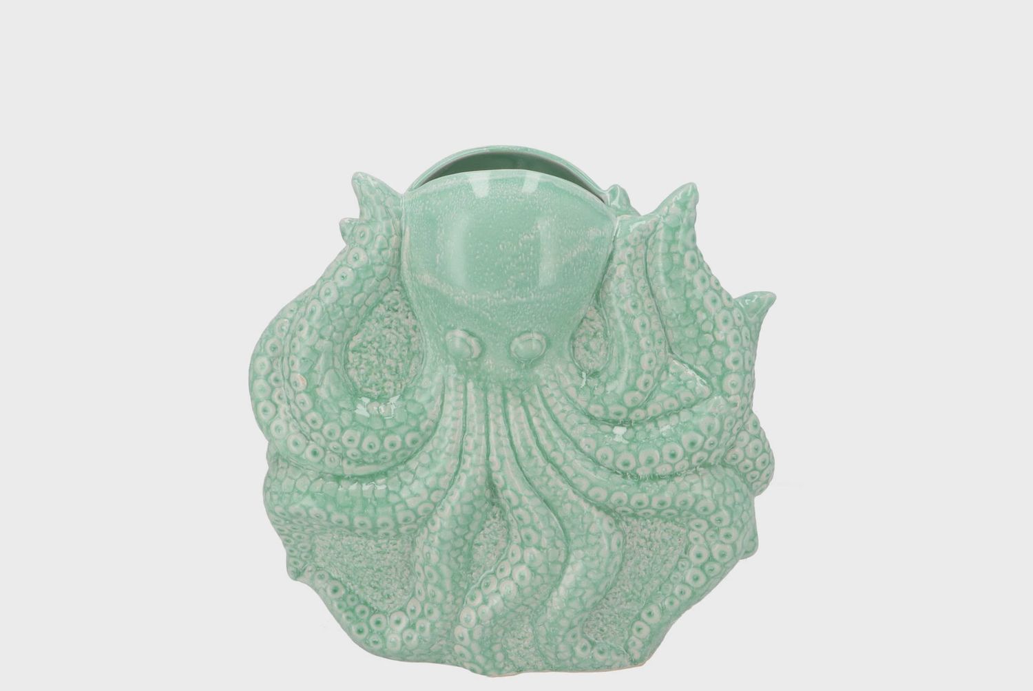 SHELLA GREEN OCTOPUS  VASE
