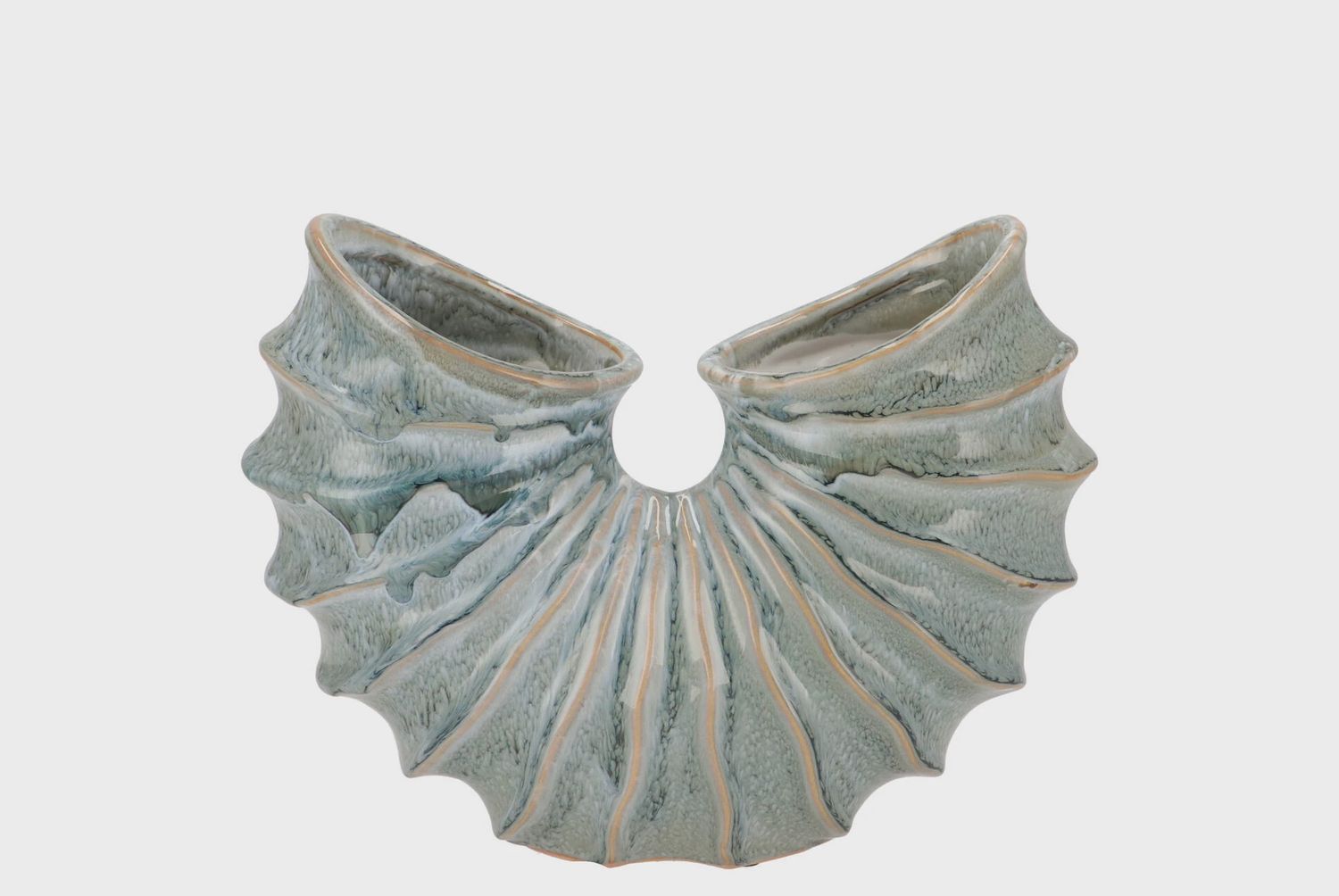 SIFAN BLUE  SHELL VASE- SMALL