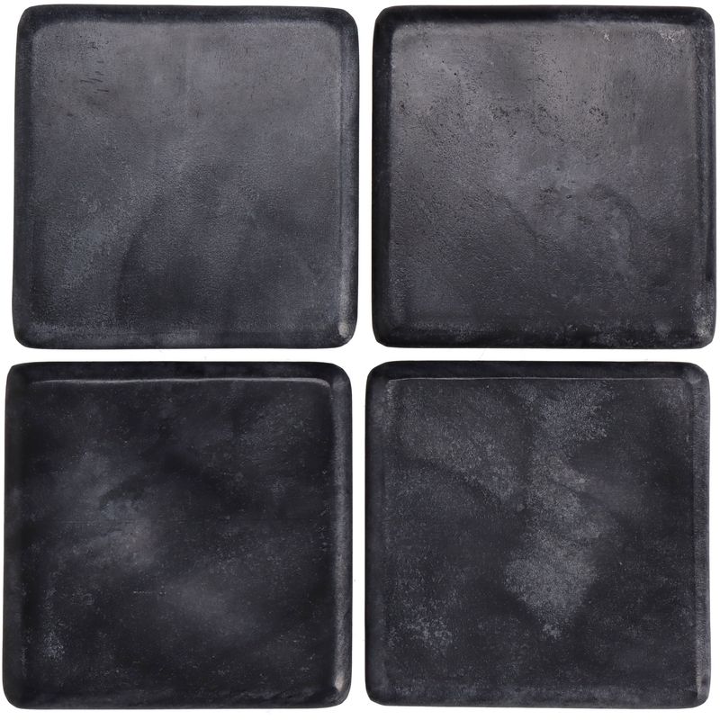 Coaster Square Black 10x10x4cm