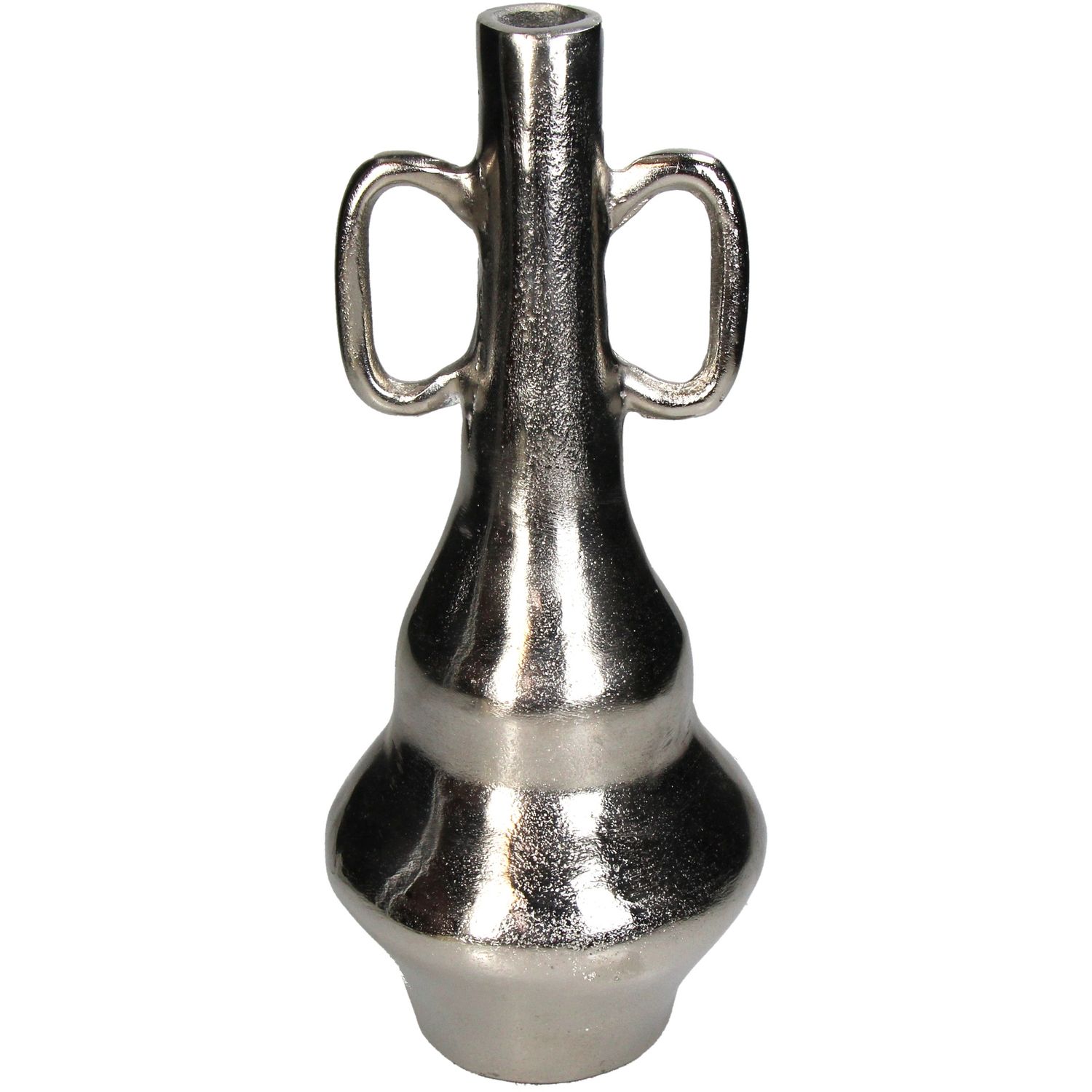 Vase Aluminium Silver 14x14x33cm