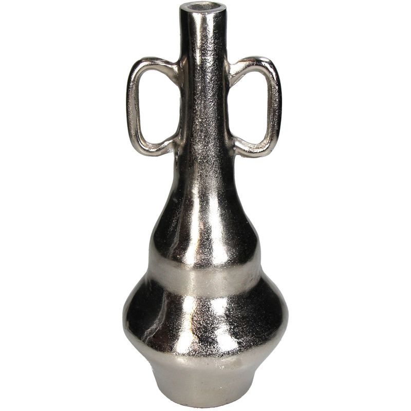 Vase Aluminium Silver 14x14x33cm