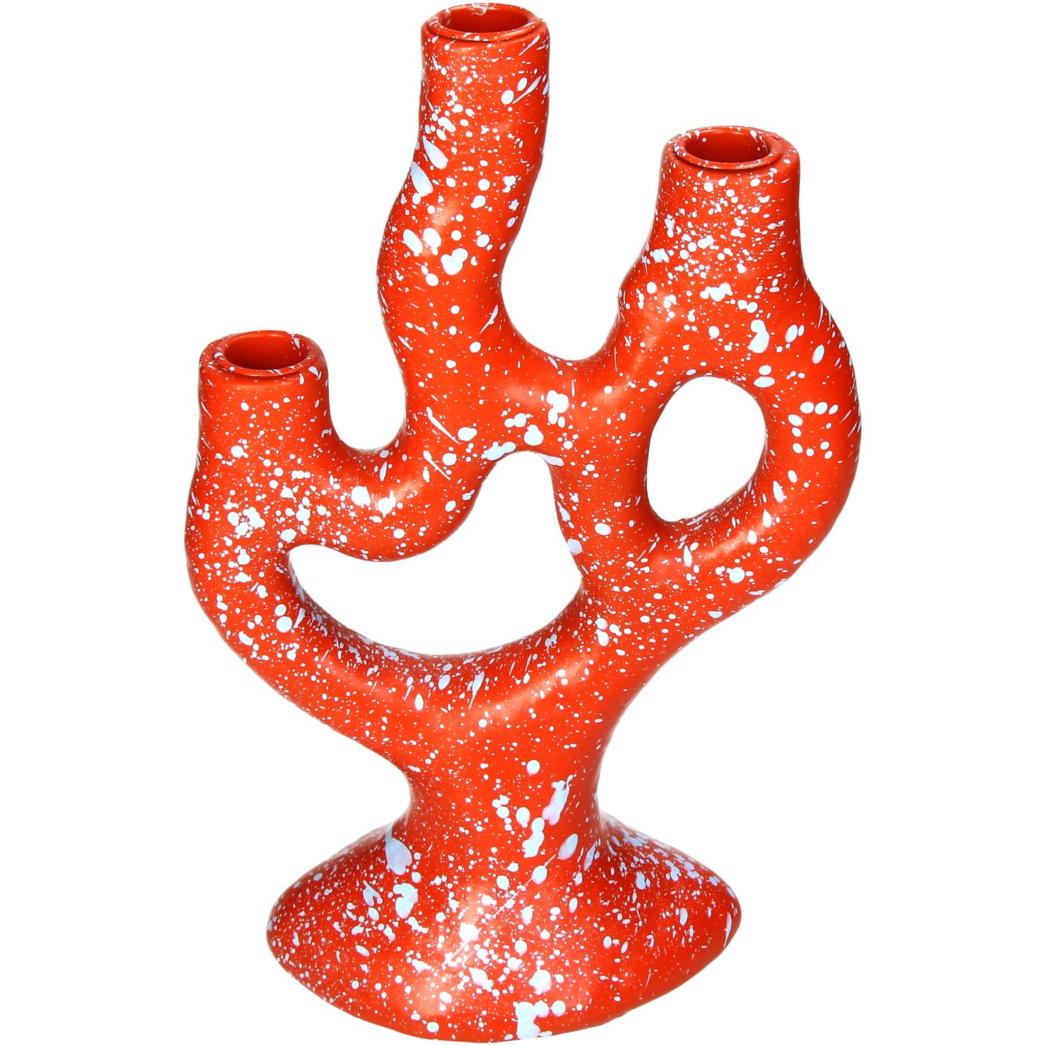 Candle Stick Organic Polyresin Orange 19x10x30cm Candle Stick Organic Polyresin Orange 19x10x30cm