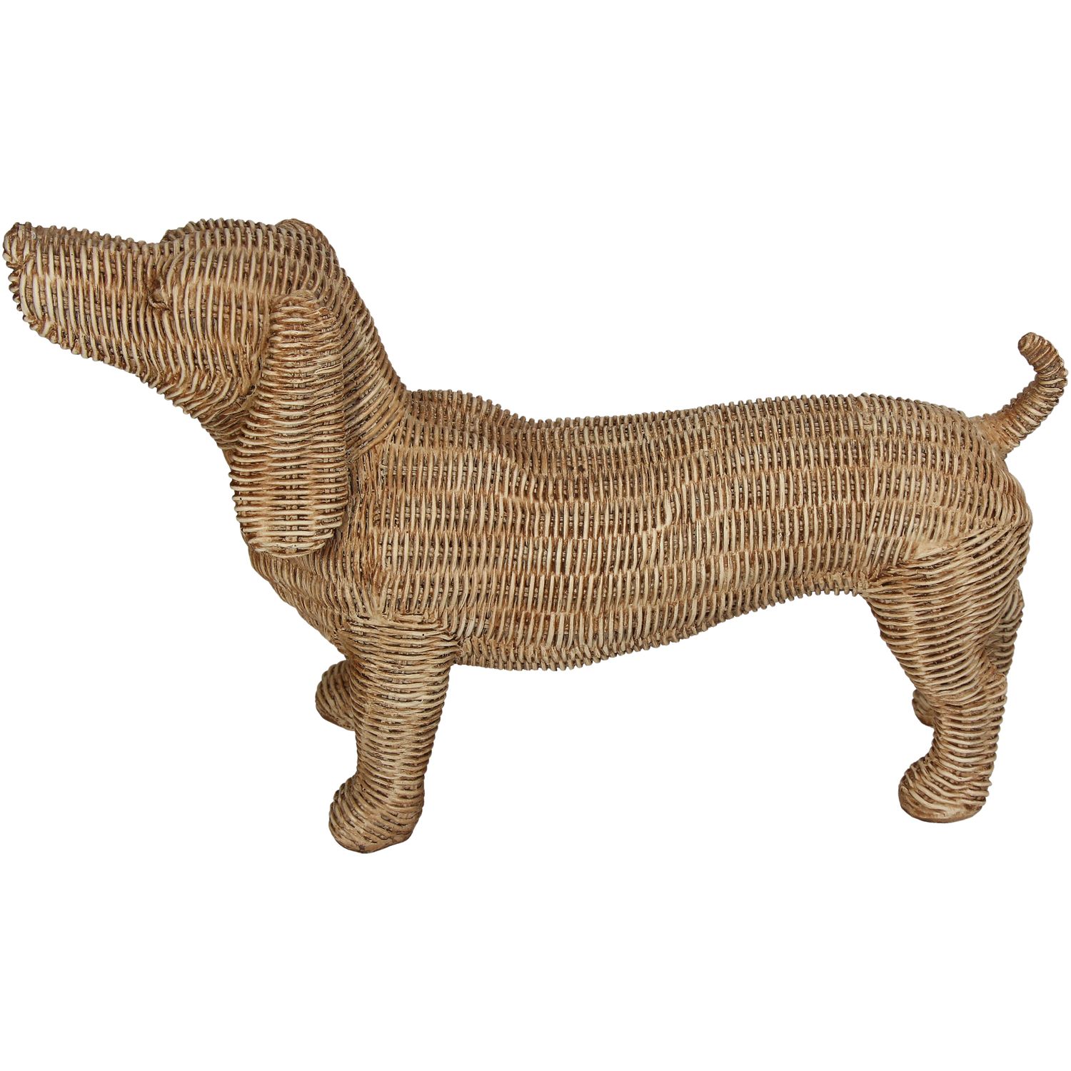 Ornament Dachshund Polyresin Natural 38.7x14x24.2cm