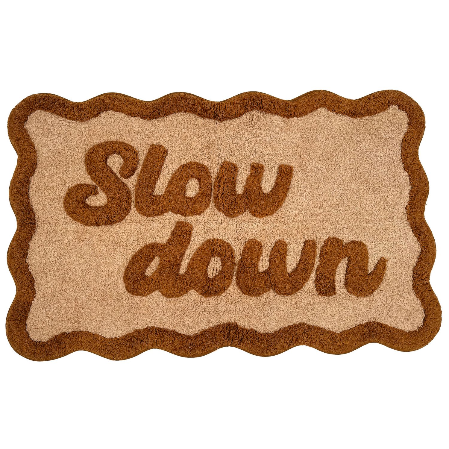Bath Mat Slow Down Cotton Ochre 50x80cm