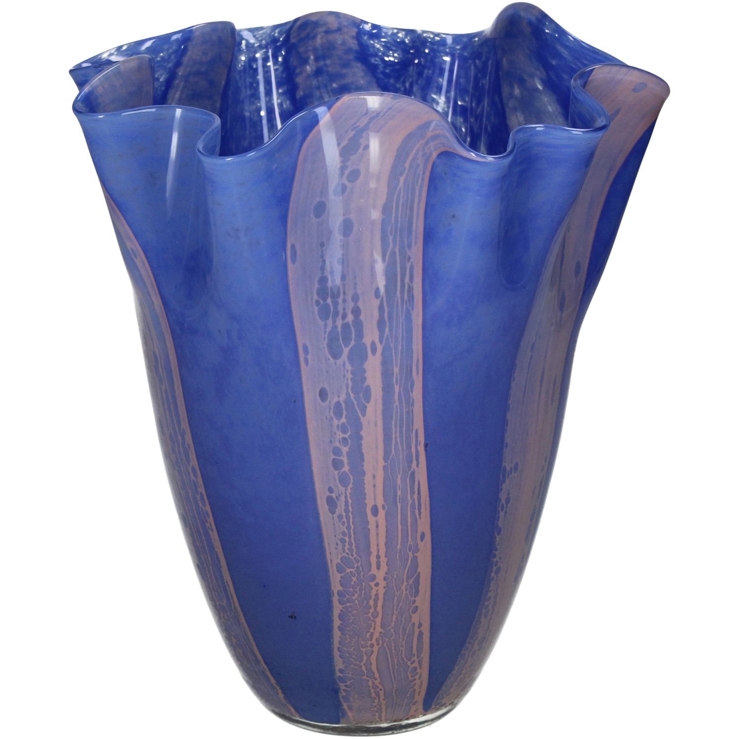 Vase Glass Blue 21x21x24.5cm Vase Glass Blue 21x21x24.5cm