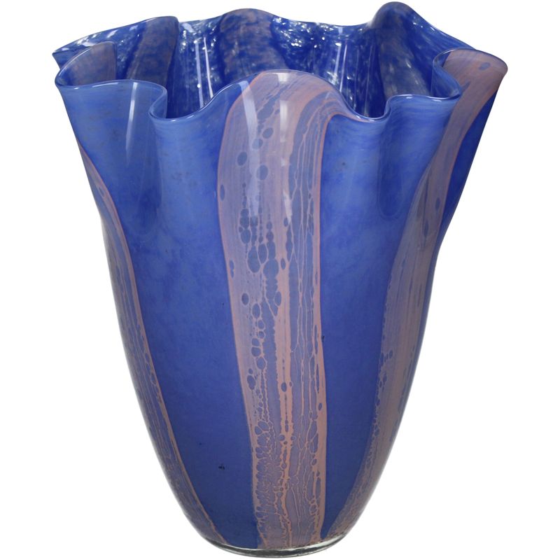 Vase Glass Blue 21x21x24.5cm