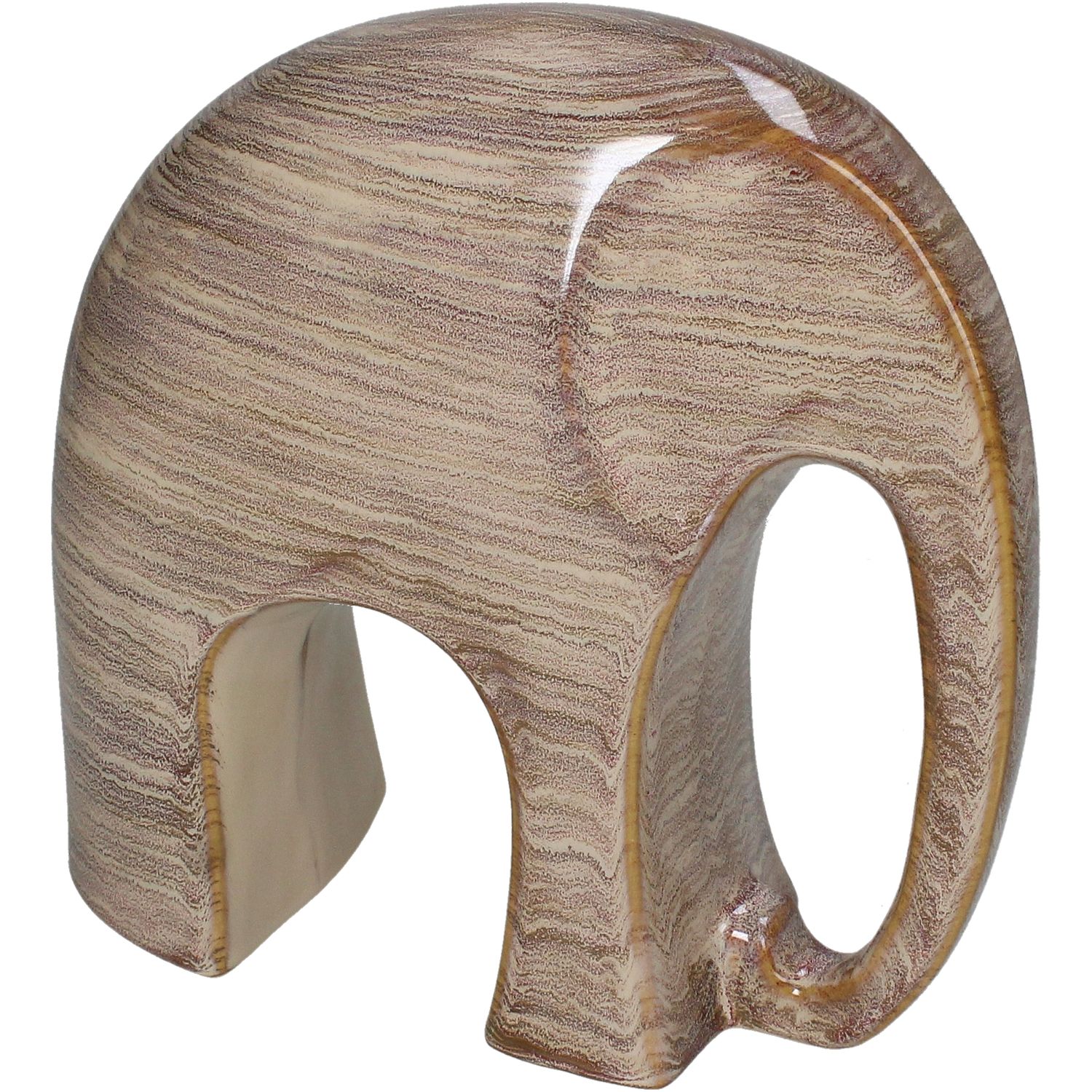 Ornament Elephant Stoneware Sand 24x8.5x24cm Ornament Elephant Stoneware Sand 24x8.5x24cm