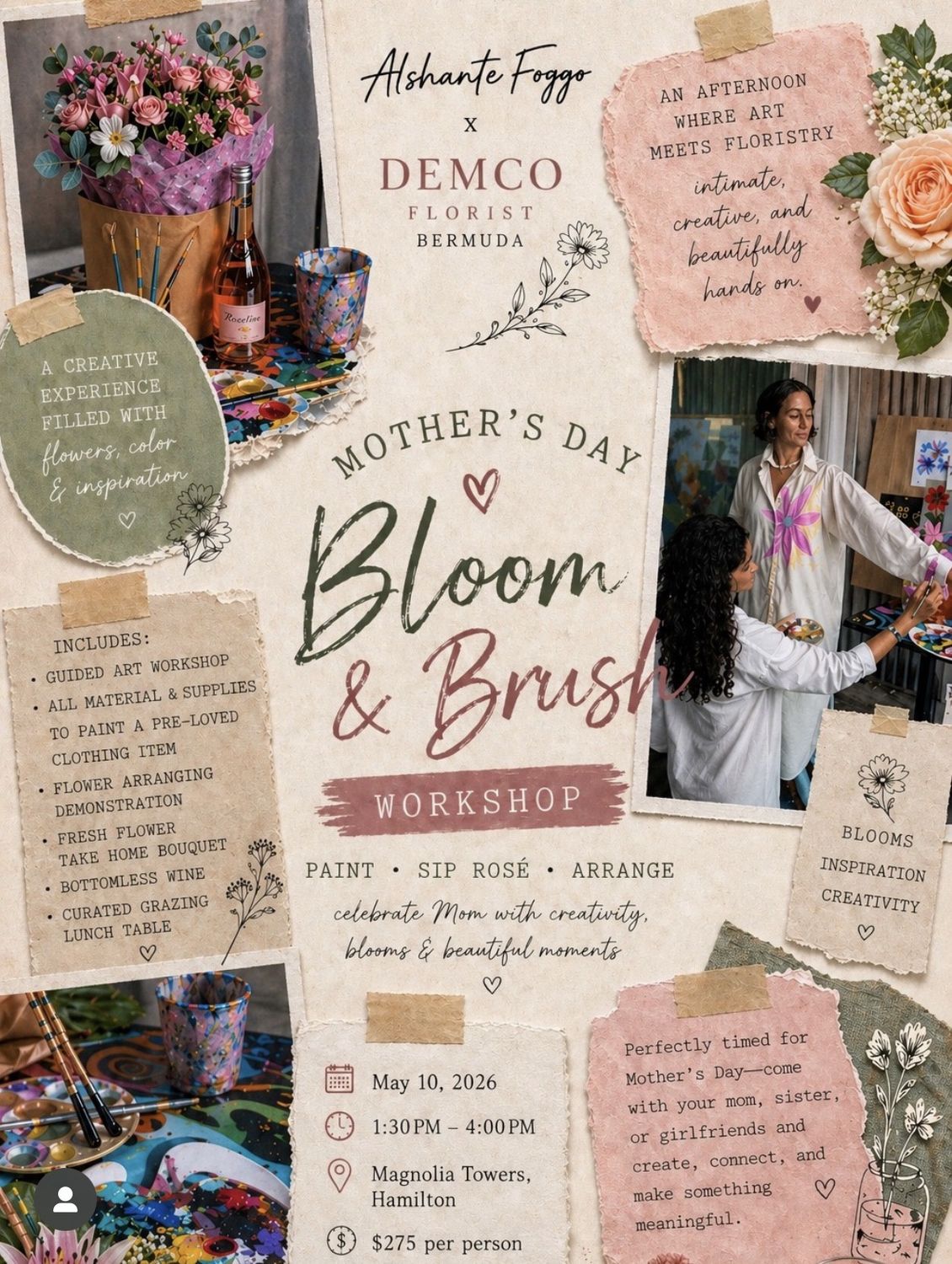 Bloom &amp; Brush Workshop May 10 2026