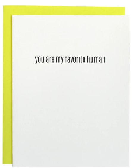 Favorite Human Letterpress Card