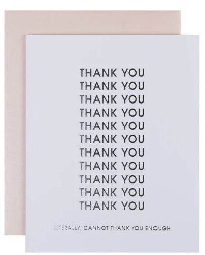 Cannot Thank You Enough Foil Print Card