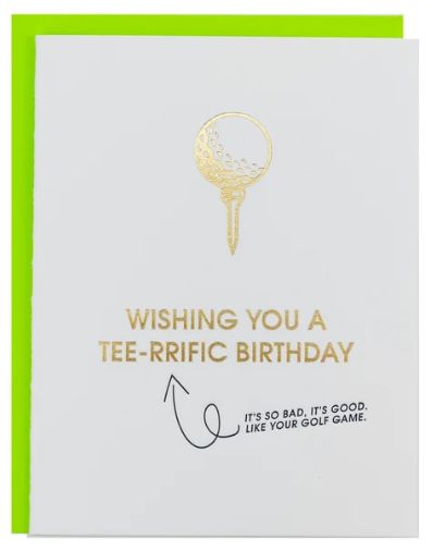 Tee-Rrrrific Birthday - Letterpress Card
