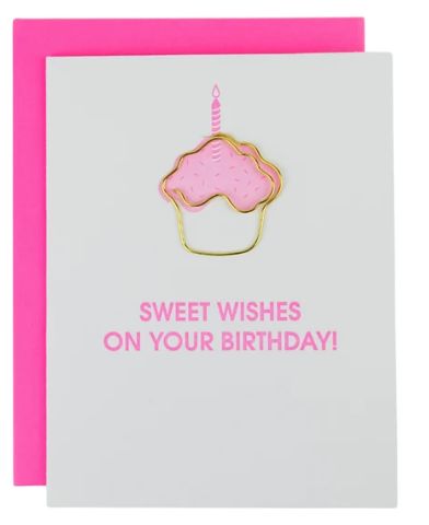 Sweet Wishes On Your Birthday - Paper Clip Card