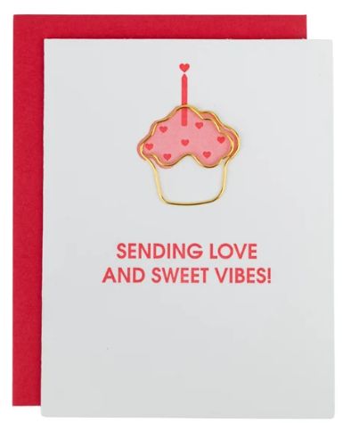Sending Love and Sweet Vibes - Paper Clip Card
