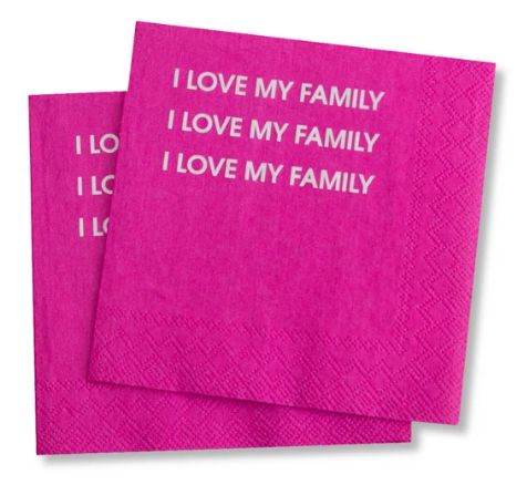 I Love My Family Napkins