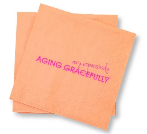 Aging Expensively - Cocktail Napkin