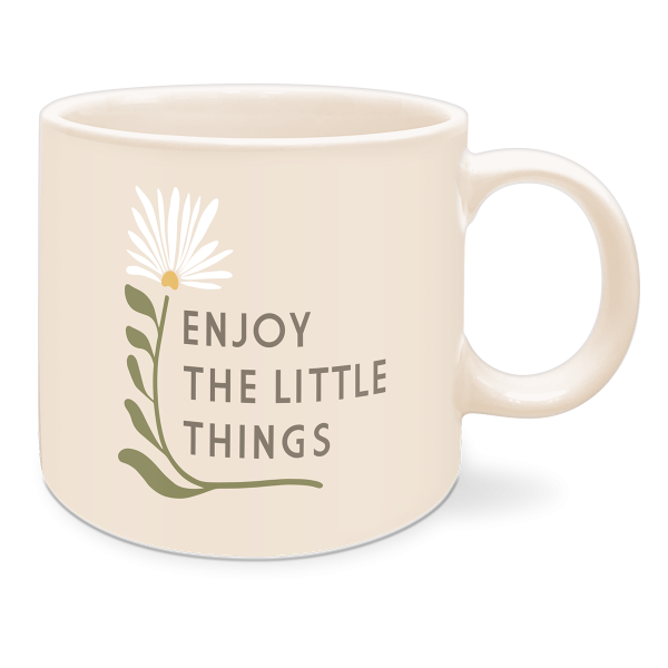 Flower Market Ceramic Mug, PATTERN: Daisy Quote