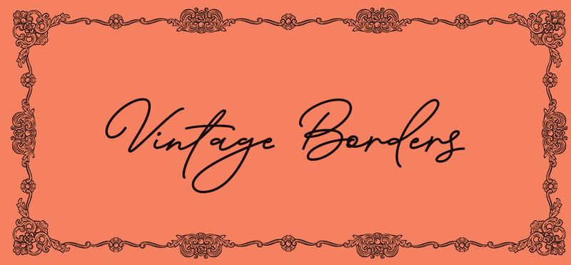 Vintage Borders Softcover Journals