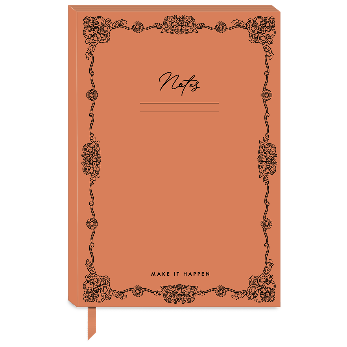 Vintage Borders Softcover Journals, PATTERN: Coral