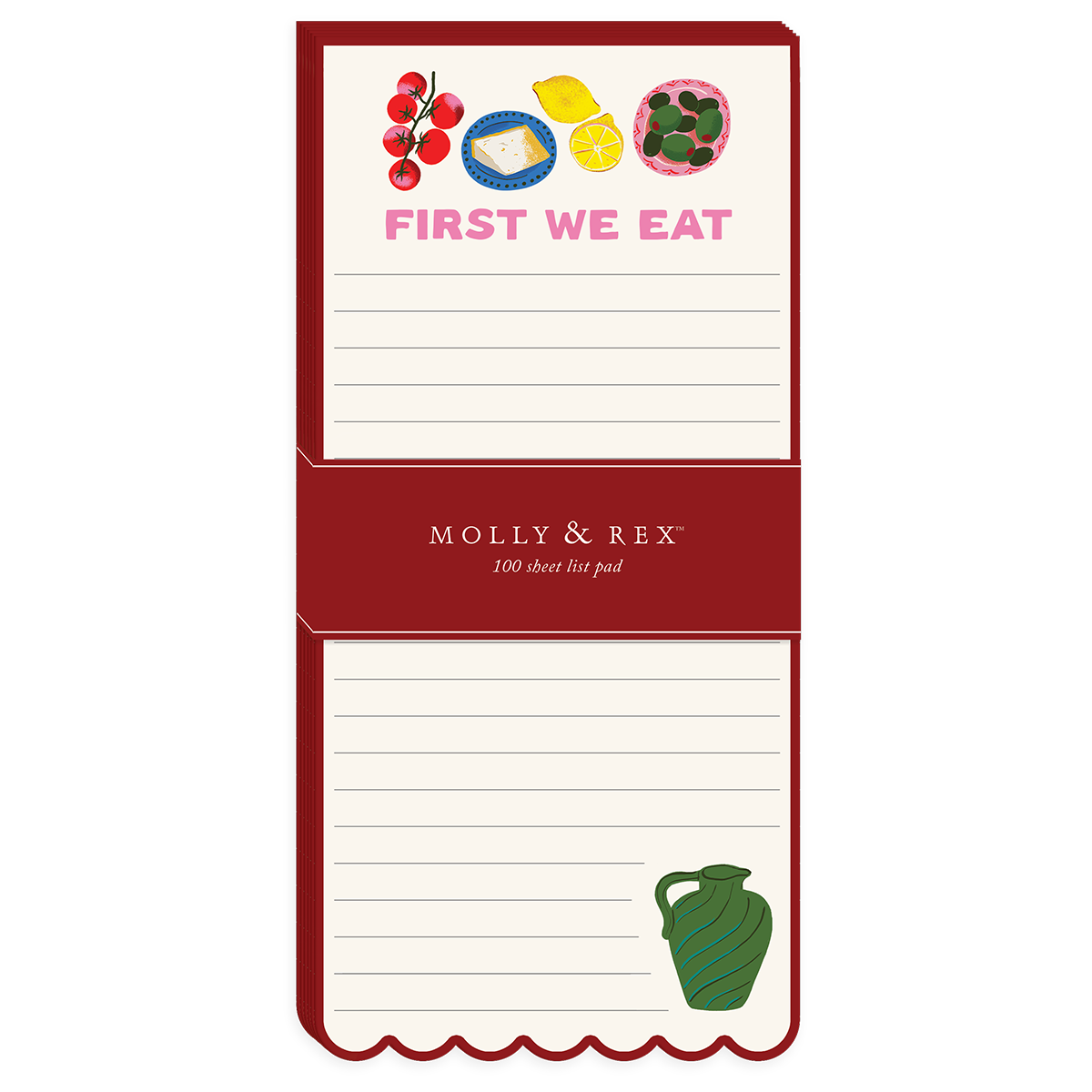 Mediterranea Magnetic List Pads, PATTERN: Eat