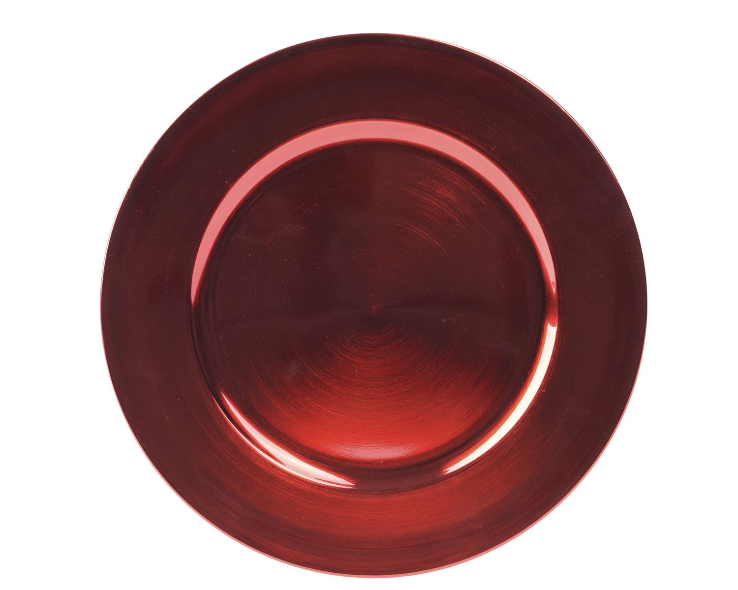 RED METALLIC CHARGER PLATE