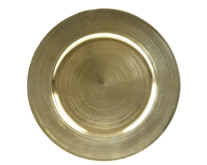GOLD METALLIC CHARGER PLATE
