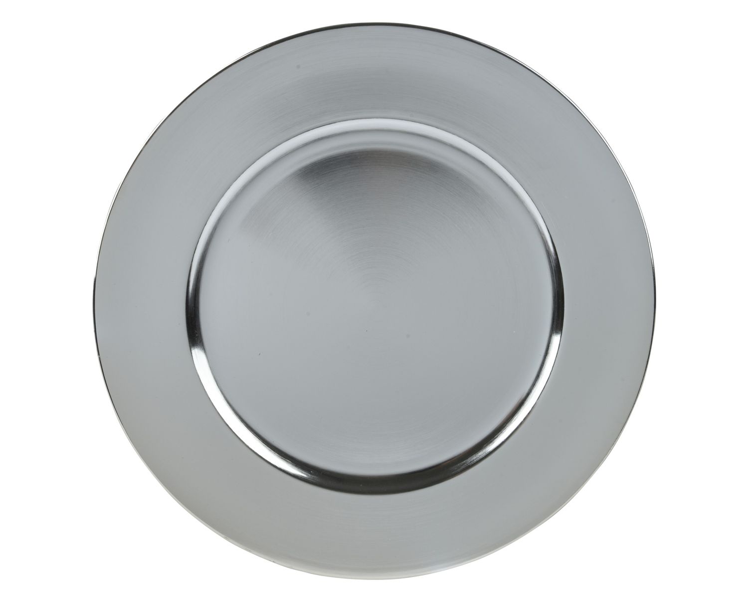 SILVER METALLIC CHARGER PLATE