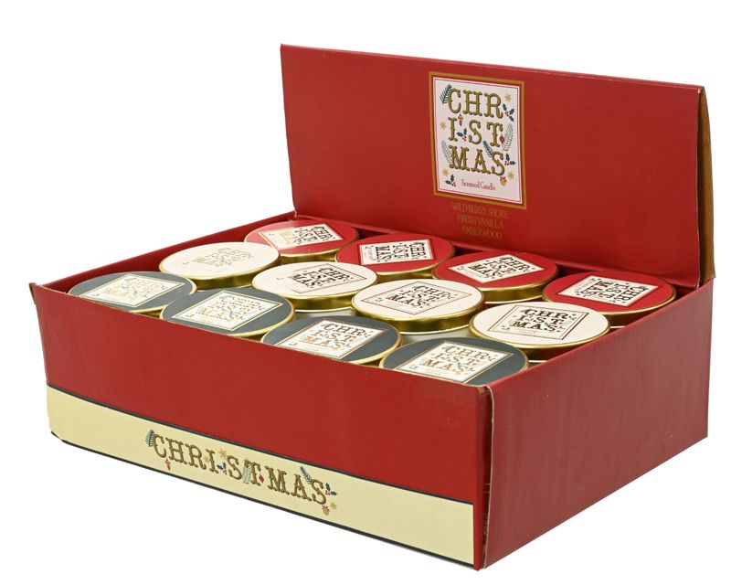 CHRISTMAS SCENTED CANDLE ASSORTED