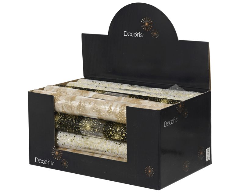 GOLD CHRISTMAS DECORATIVE FABRIC – ASSORTED DESIGNS