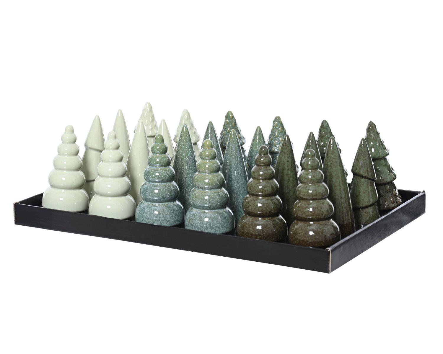 PORCELAIN CHRISTMAS TREE DECOR - ASSORTED