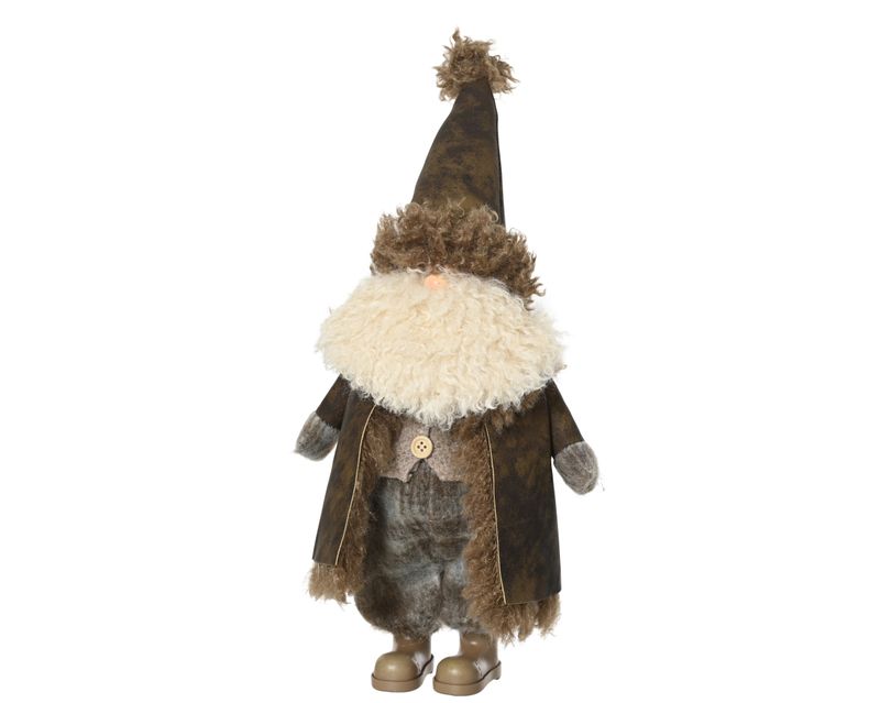 BROWN &amp; CREAM SANTA FIGURINE MEDIUM