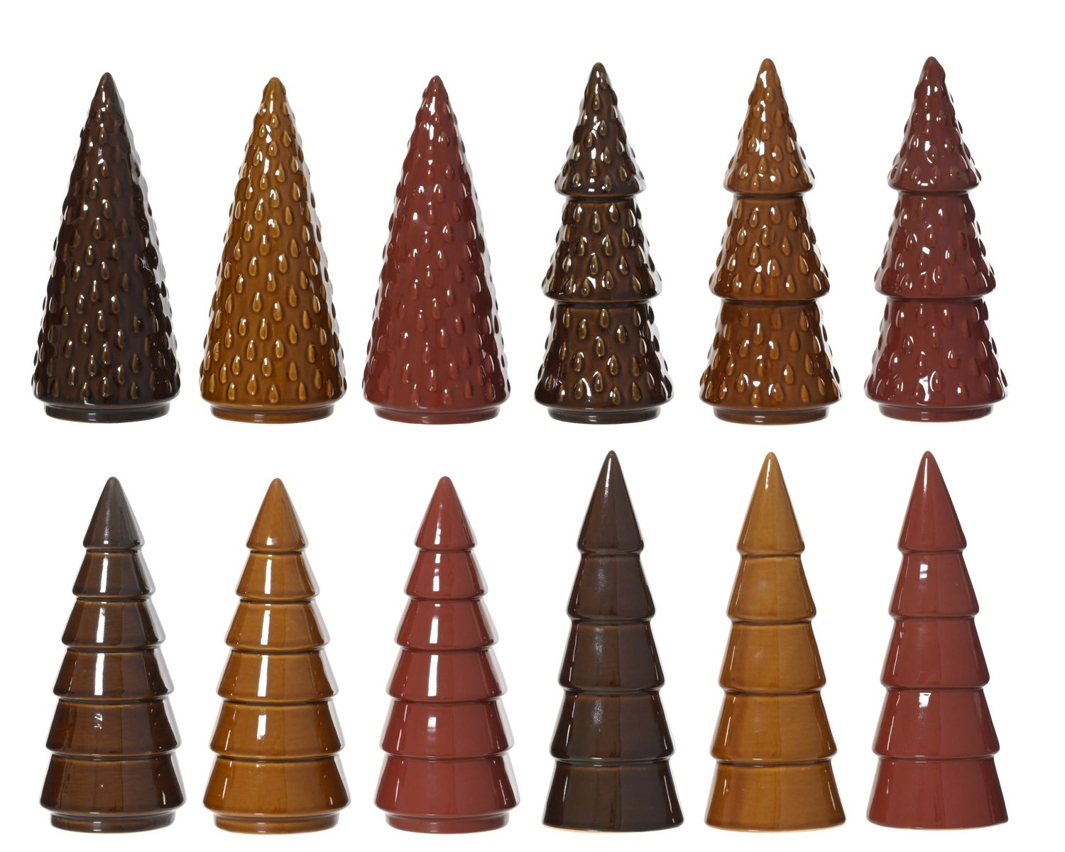 PORCELAIN CHRISTMAS TREE DECOR LARGE - ASSORTED