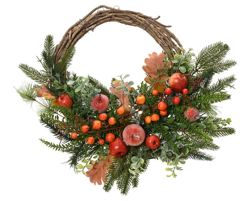 APPLE, BERRY &amp; PINE CHRISTMAS WREATH
