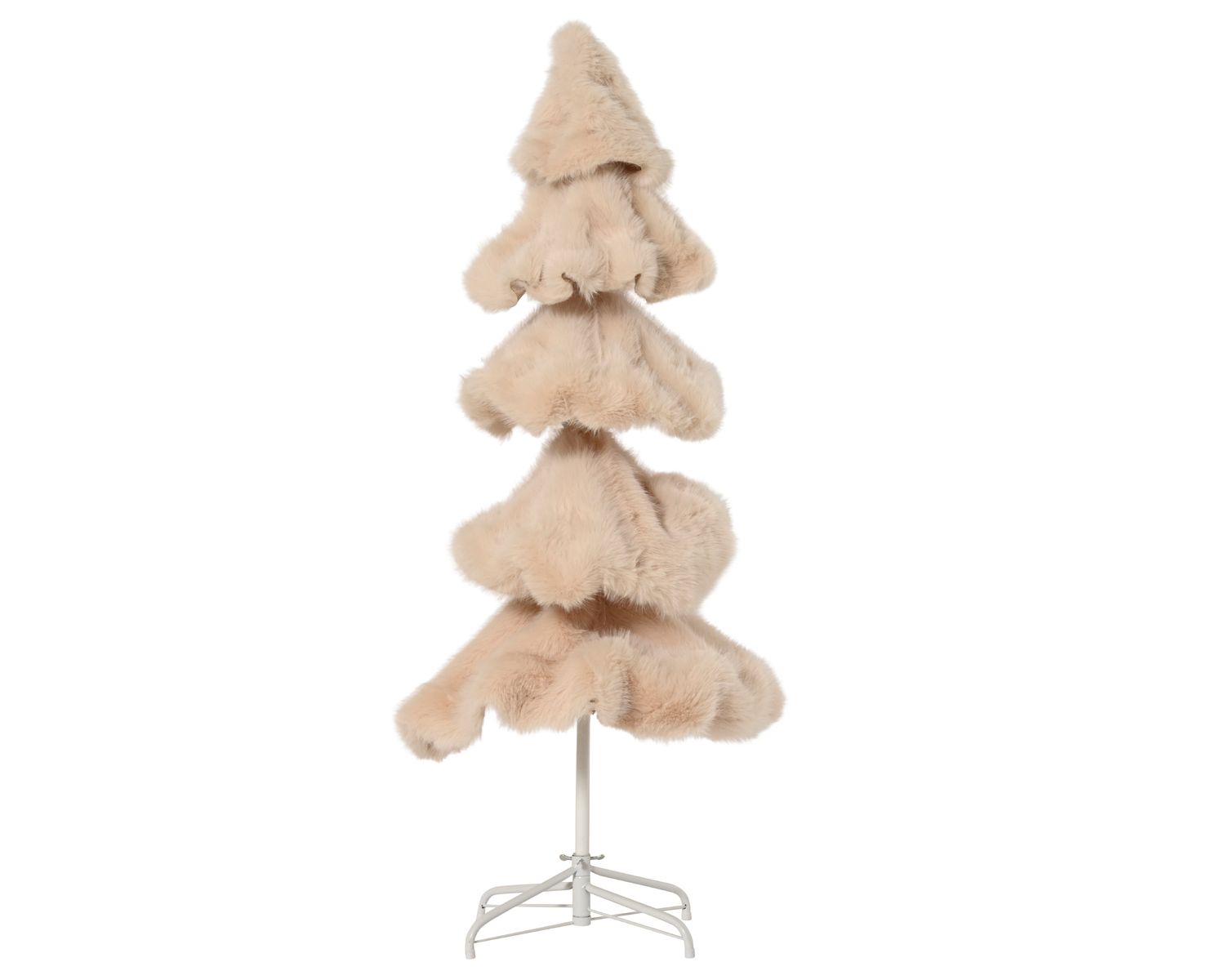 CREME FAUX FUR CHRISTMAS TREE