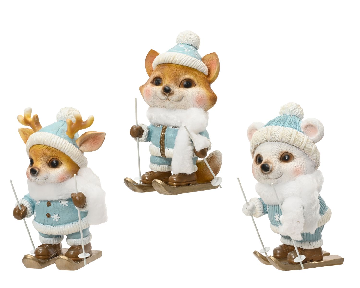 WINTER SKI ANIMAL CHRISTMAS DECOR, STYLE: DEER
