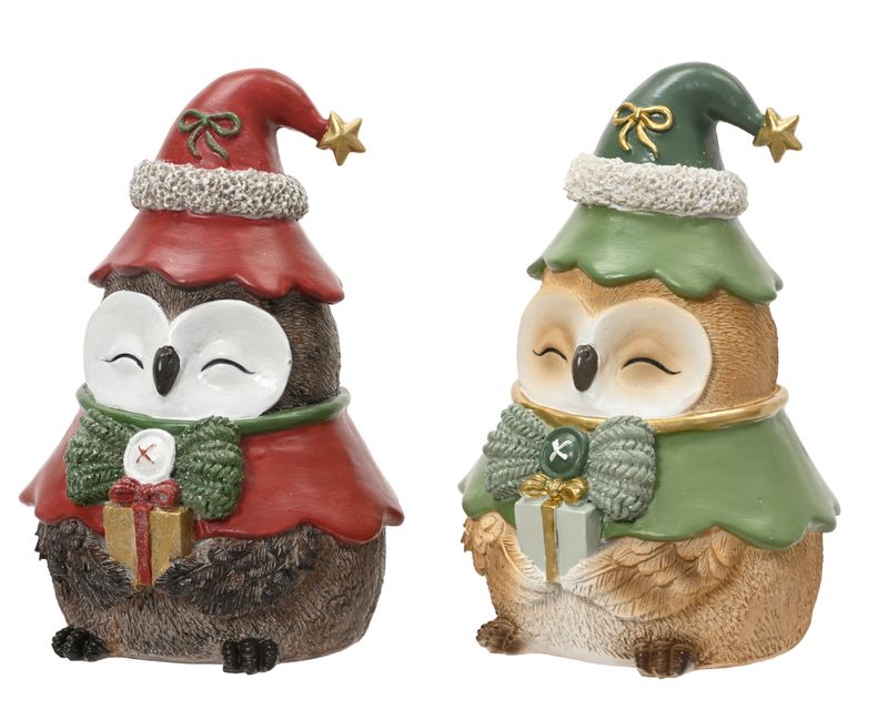 CHRISTMAS GIFT OWL DECORATION