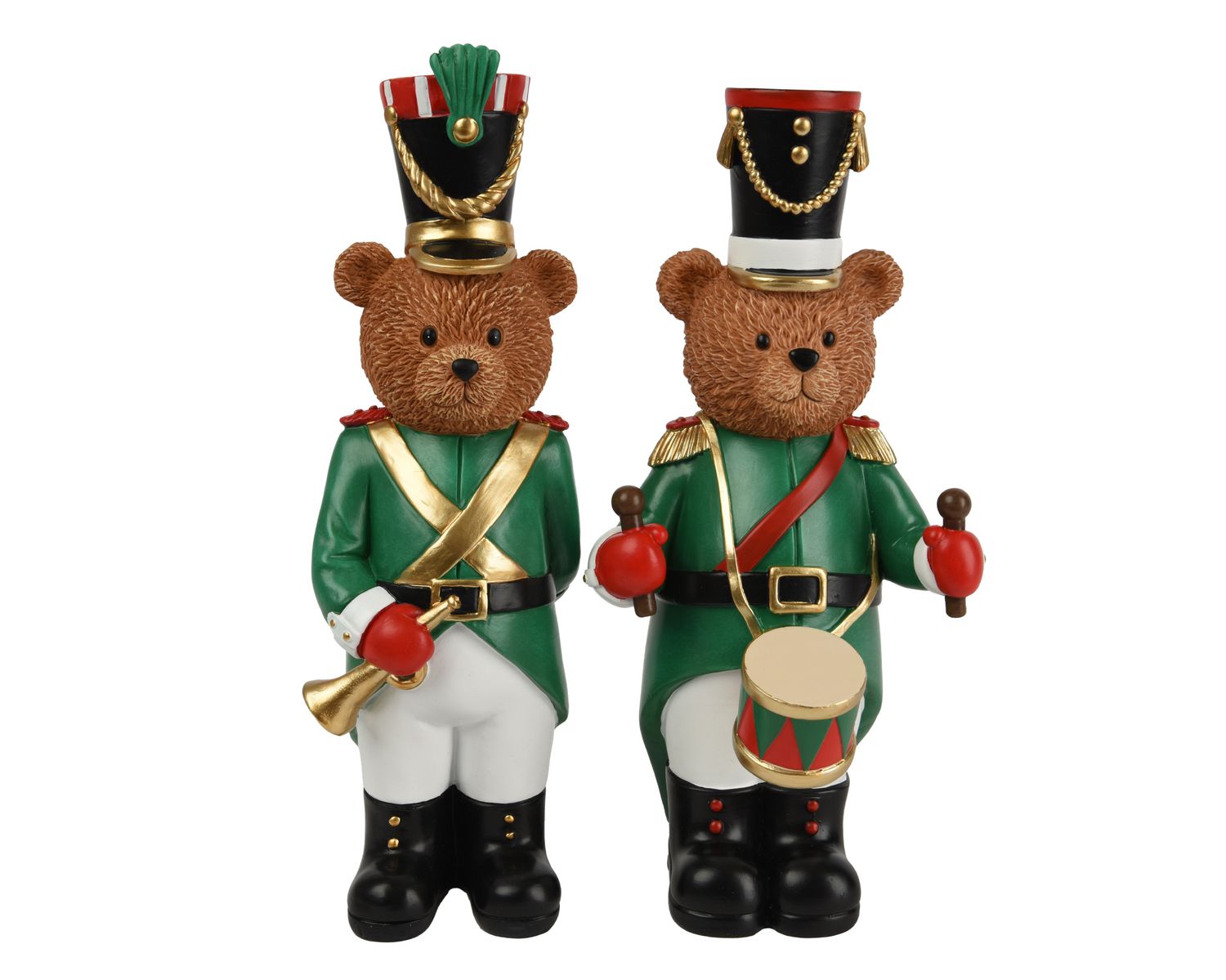 CHRISTMAS SOLDIER BEAR DECOR, STYLE: TRUMPET BEAR