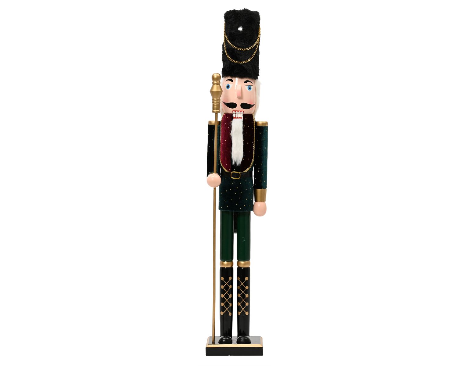 GREEN PINEWOOD NUTCRACKER