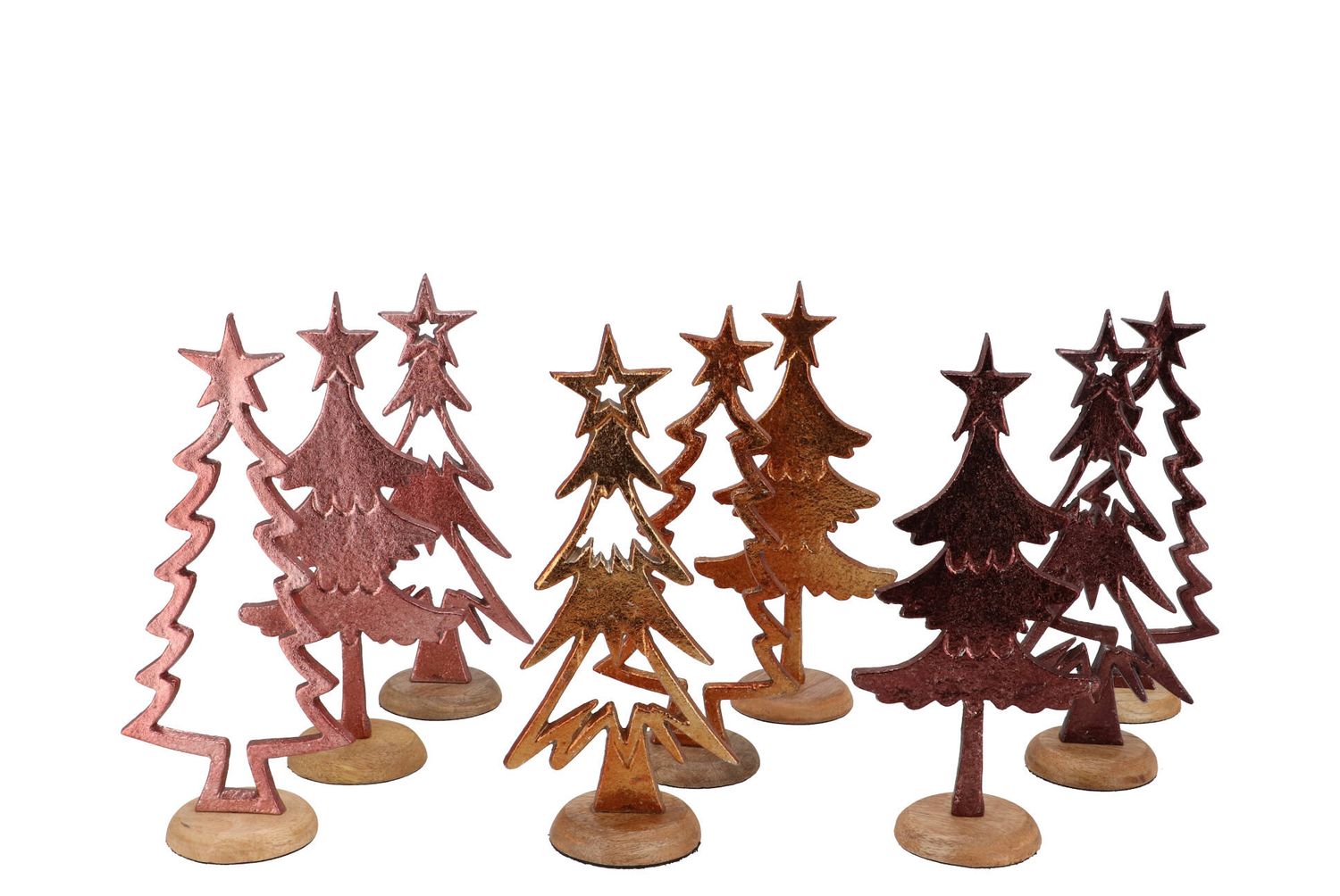 ANTIQUE METAL CHRISTMAS TREE DECOR, STYLE: GOLD OUTLINE