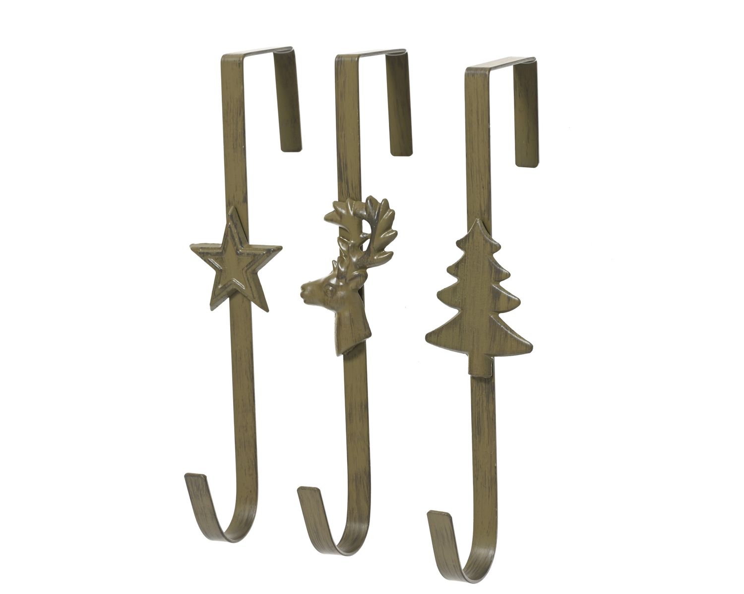 CHRISTMAS IRON WREATH HOLDER, STYLE: STAR