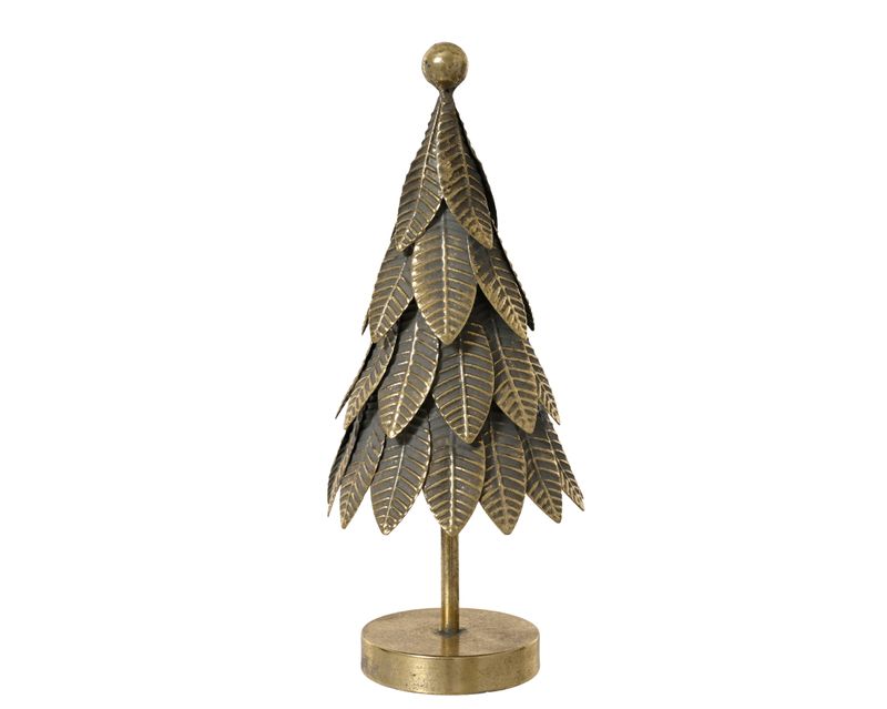 ANTIQUE GOLD LEAF IRON CHRISTMAS TREE