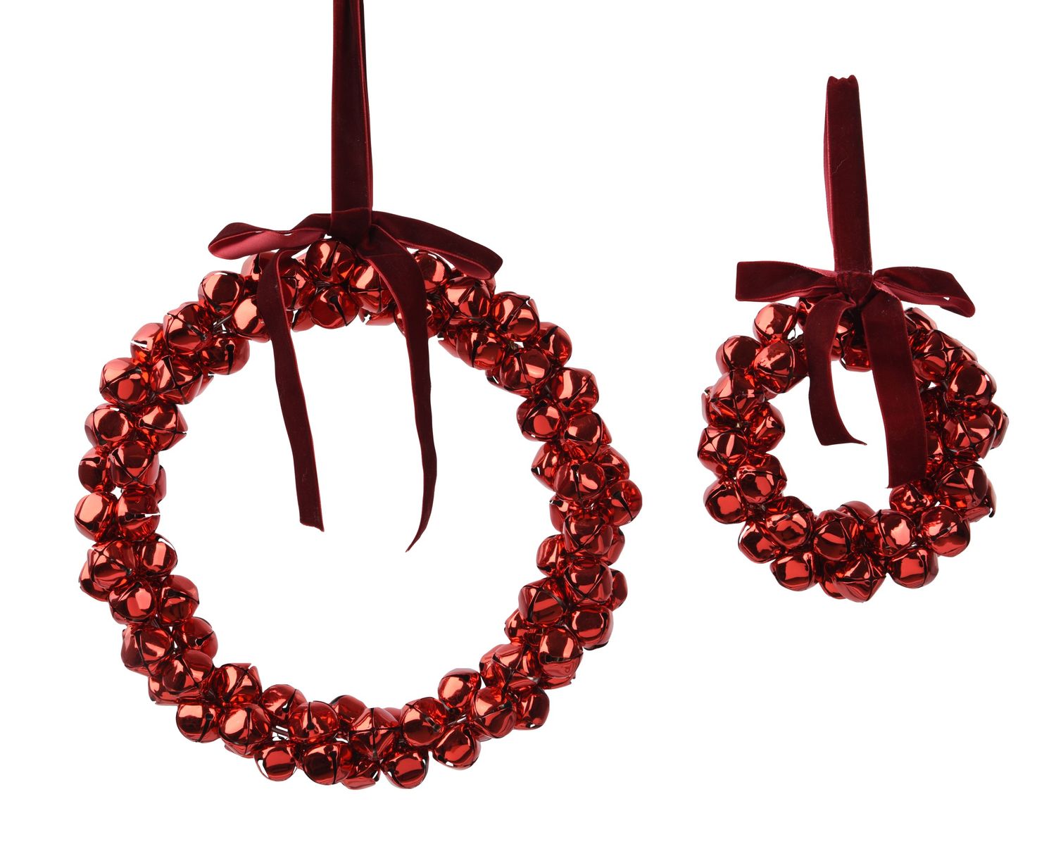 RED BELL IRON WREATH, Size: LARGE